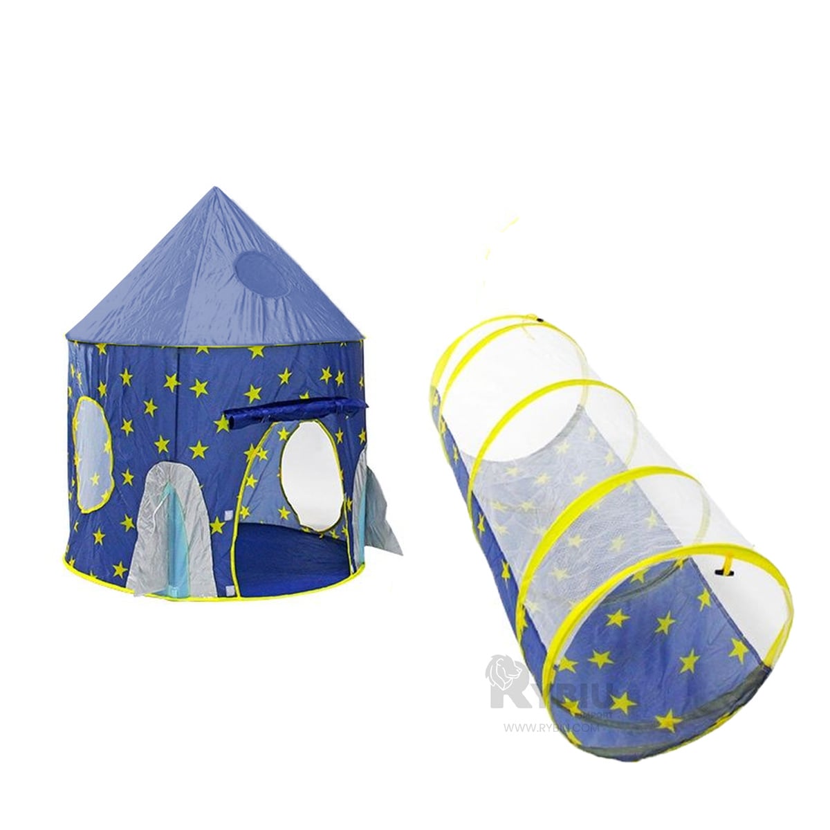 PACK3 CARPA INFANTIL DE DOS PIEZAS EN AZUL Y+LIGAS DE REGALO - 2