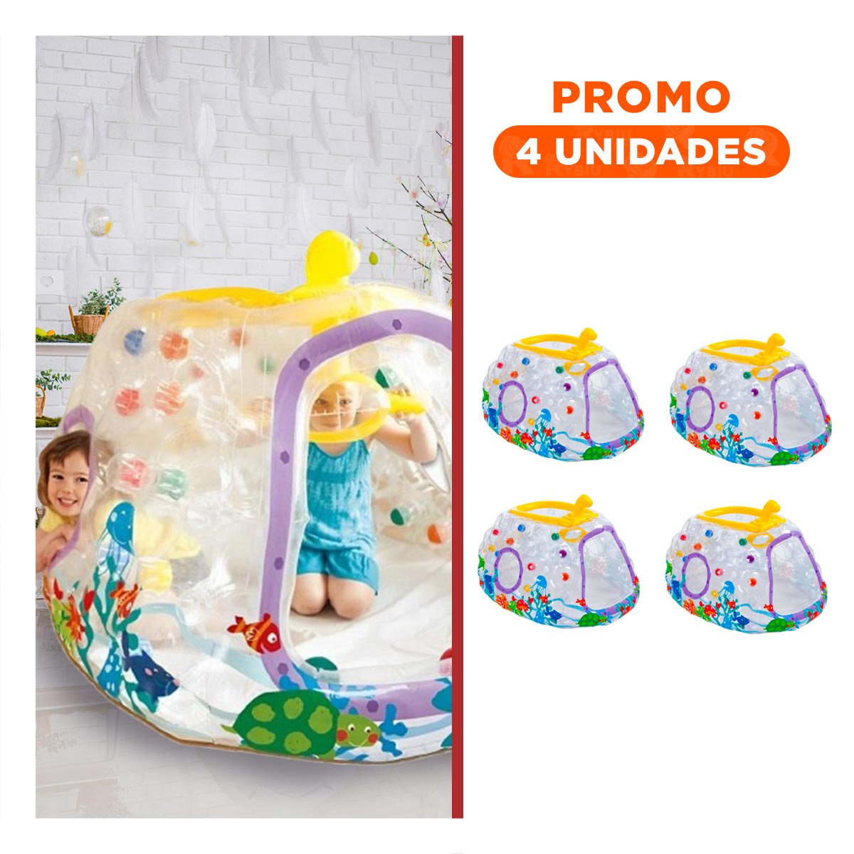 PACK4 BOL DE COLORES AZULES PARA UN AMBIENTE DE RECREO MUY ALEGRE Y+REGALO STICKER - 1
