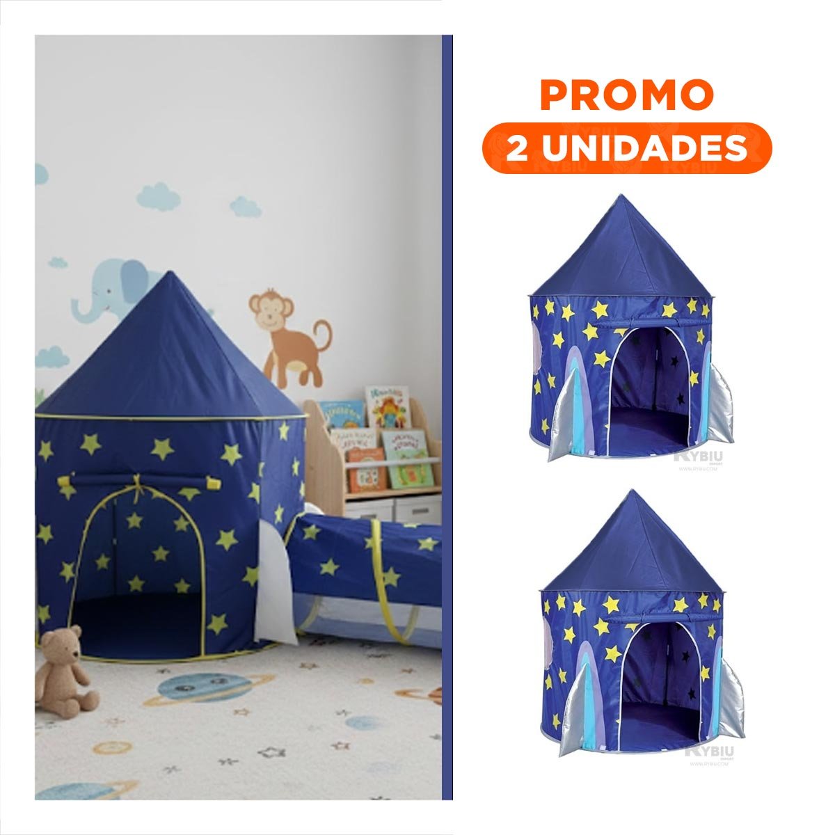 PACK2 ESTANCIA DE ESTRUCTURA LIVIANA AZUL PARA TRASLADAR AL HOGAR - 1