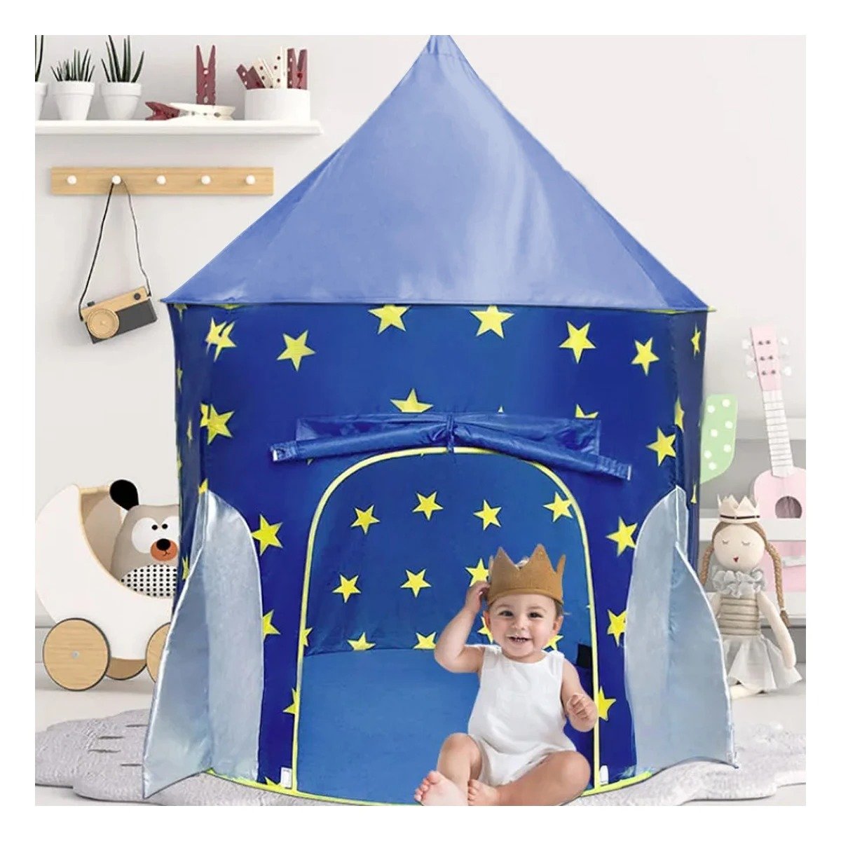 PACK4 HABITACION DE ESTILO CARPA AZUL PARA SU CASA DE GRAN CLASE Y+REGALO STICKER - 5