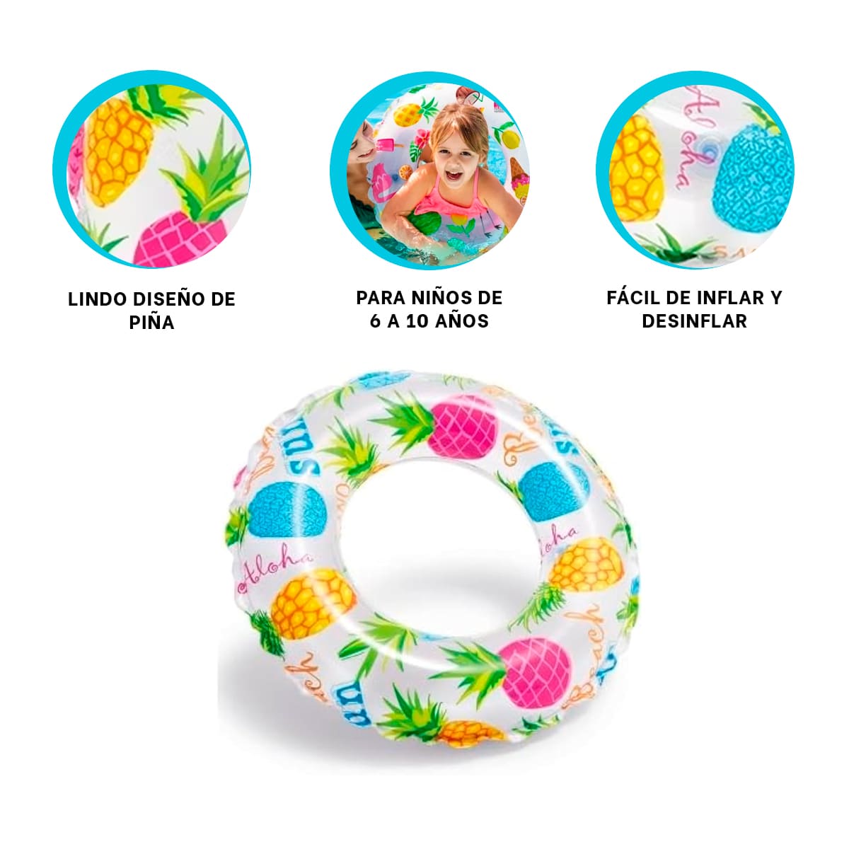 PACK5 INFLABLE INFANTIL DE FACIL ARMADO Y+LIGAS DE REGALO - 2