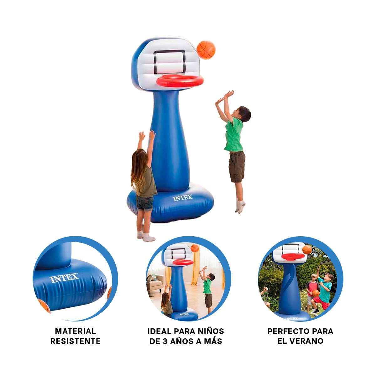PACK3 CANASTA DE BALONCESTO PARA NIÑOS Y+REGALO STICKERS - 3