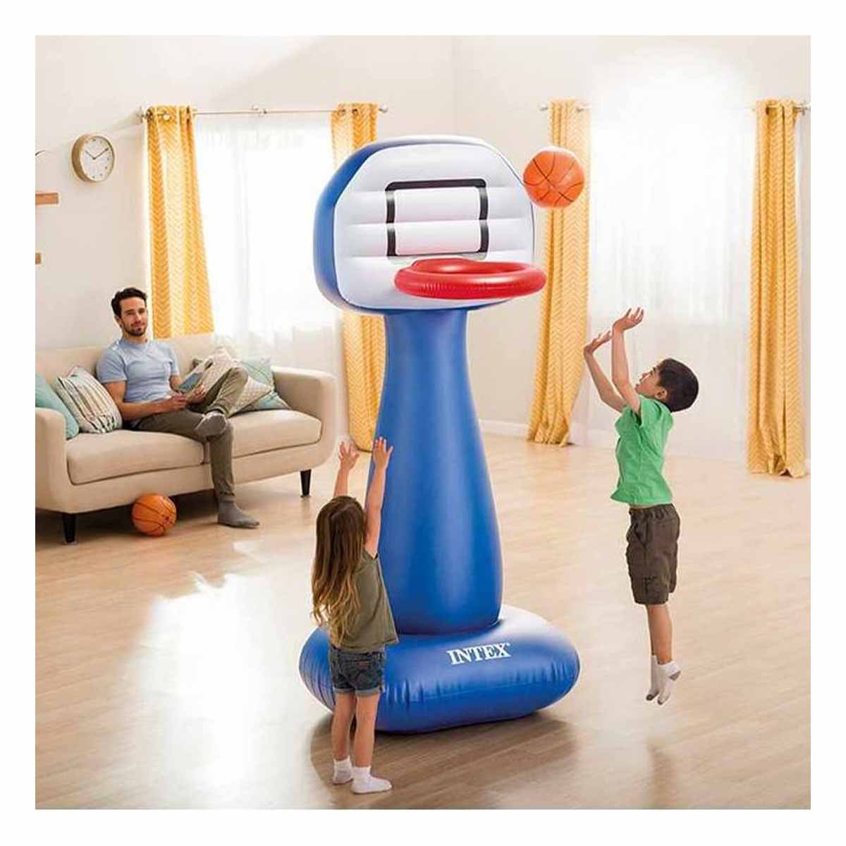 PACK2 CANASTA HINCHABLE DE BALONCESTO PARA NINOS JUEGO FAMILIAR DIVERTIDO Y+PAPEL REGALO - 2