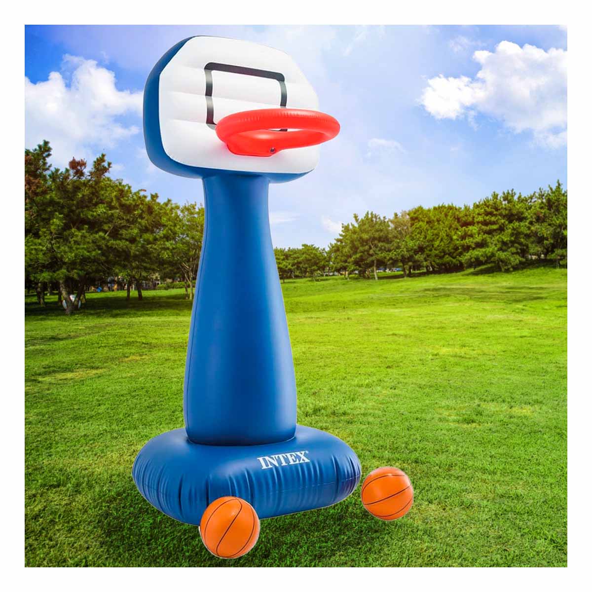 PACK3 CANASTA DE BASKET INFLABLE CON DISEÑO MODERNO - 1