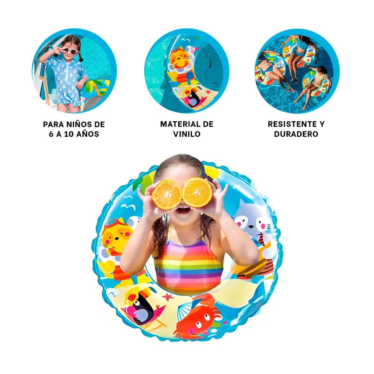 PACK6 INFLABLE INFANTIL EN CELESTE Y+LIGAS DE REGALO - 2
