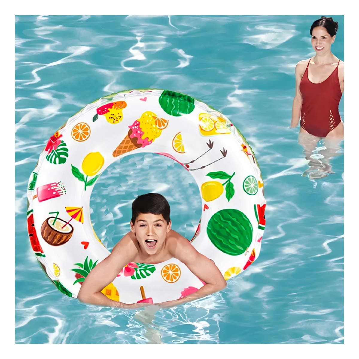 PACK4 INFLABLE INFANTIL MODERNO DE FRUTAS Y+LIGAS DE REGALO - 1