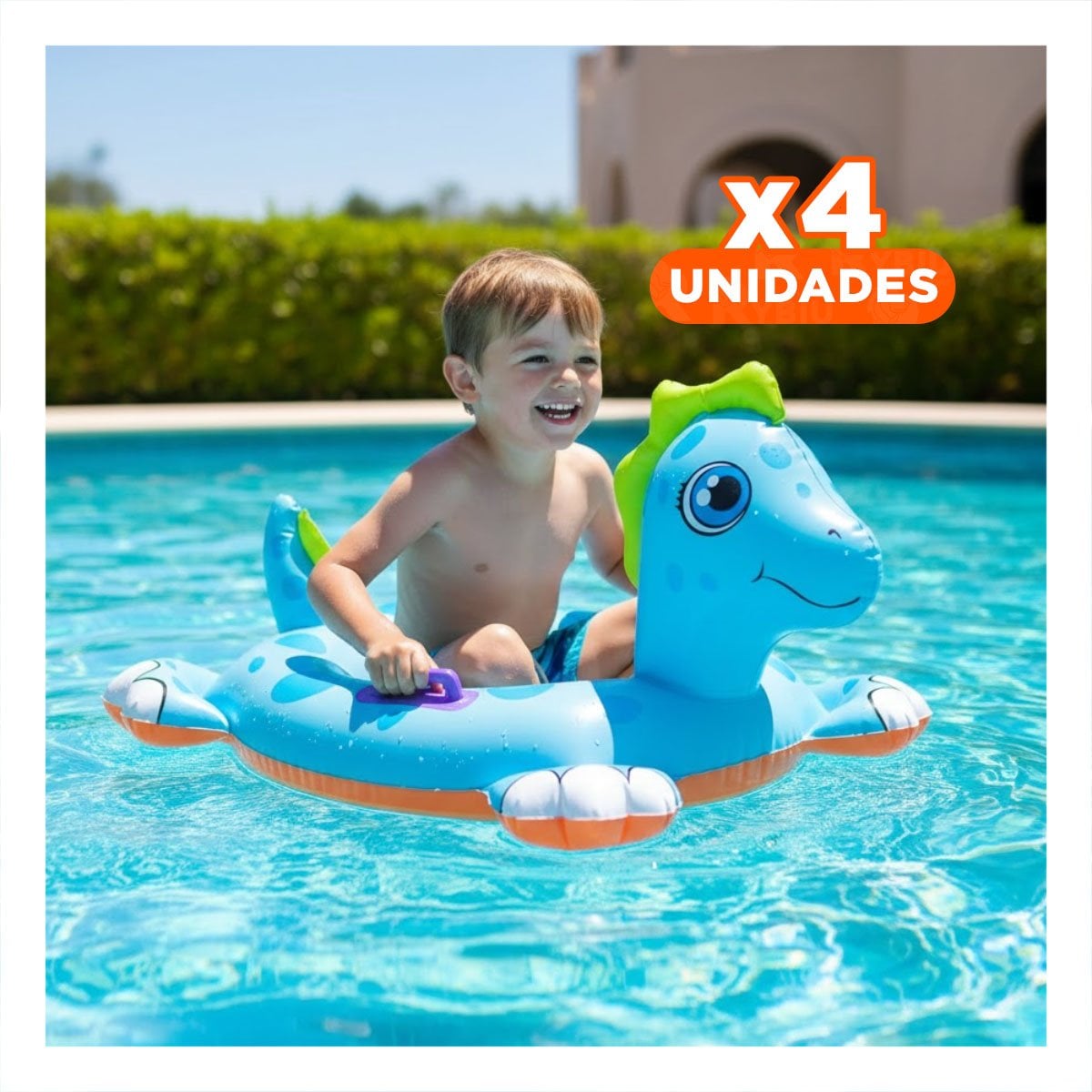 PACK4 FLOTADOR TIPO ANIMAL INFANTIL CON DISENO DE CABALLO DE MAR PARA BEBE PARA AGUA - 1