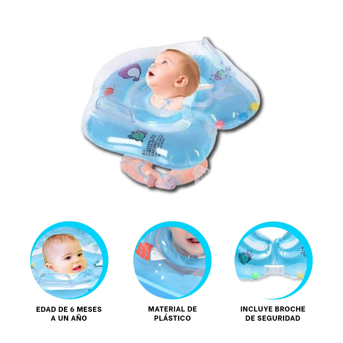 PACK4 BOYA PARA USAR EN LA PLAYA CELESTE Y+LIGAS DE REGALO - 2