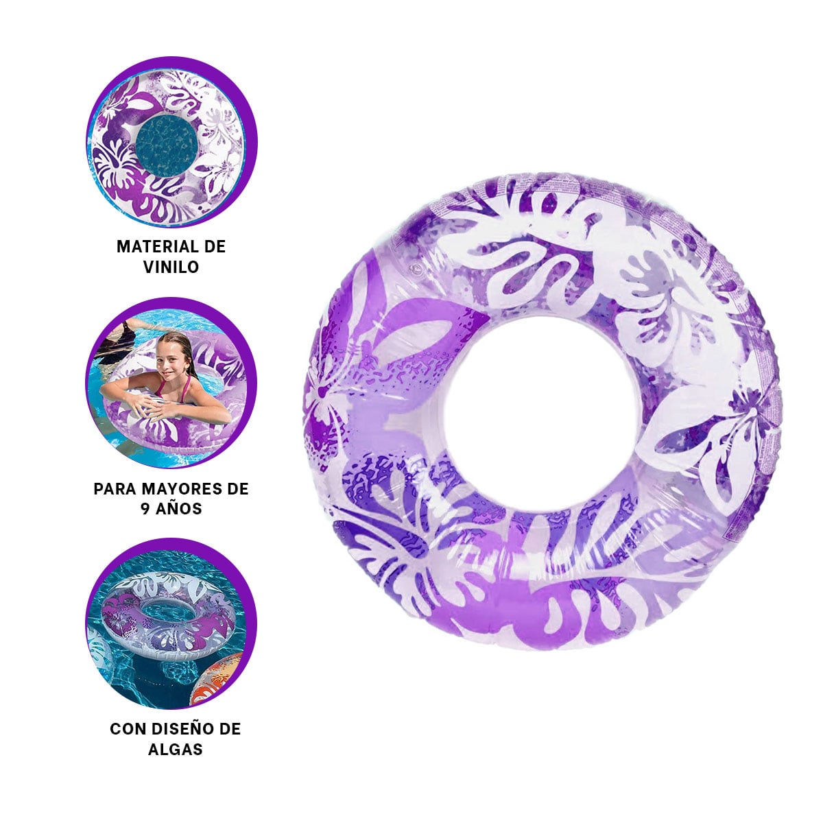 PACK2 INFLABLE AGRADABLE COLOR MORADO Y+LIGAS DE REGALO - 4