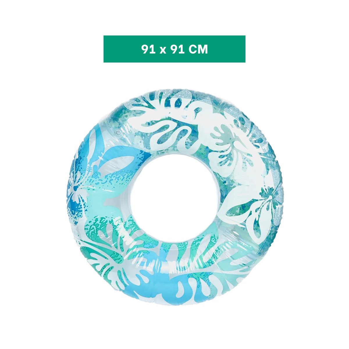 PACK12 FLOTADOR CIRCULAR CELESTE DE 91 CM CON ESTILO NATURAL MARINO Y+REGALO STICKER - 4