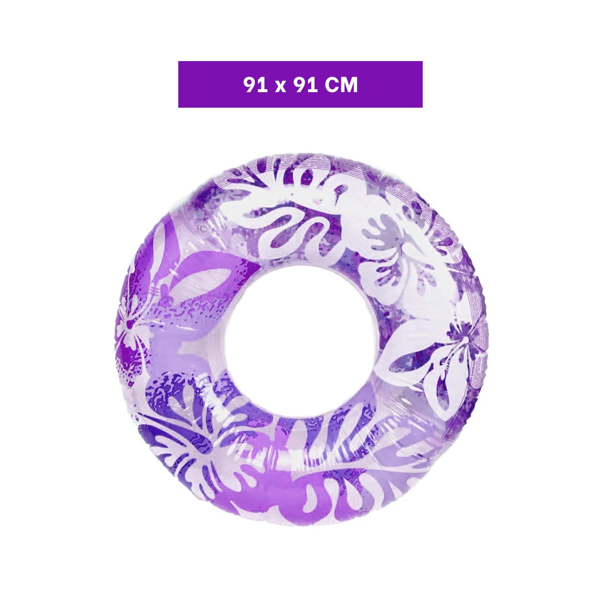 PACK12 FLOTADOR CIRCULAR MORADO DE 91 CM CON ESTILO NATURAL MARINO Y+REGALO STICKER - 4