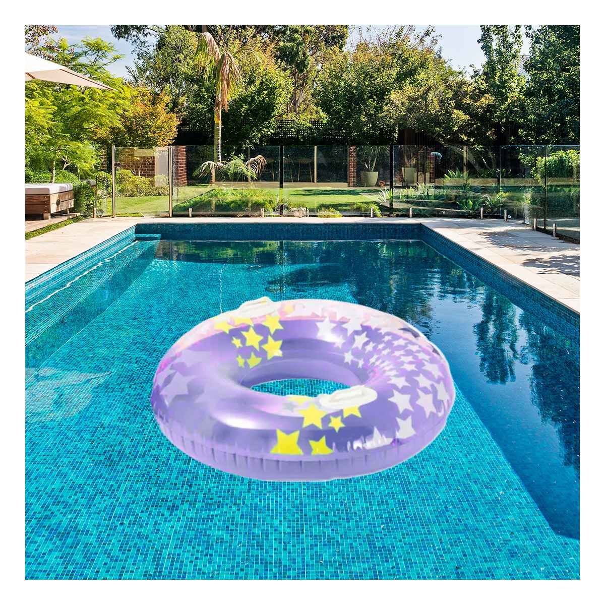 PACK2 FLOTADOR MORADO TIPO ARO CON ASA Y ESTRELLA DE 91 CM PARA ACTIVIDADES ACUATICAS - 5