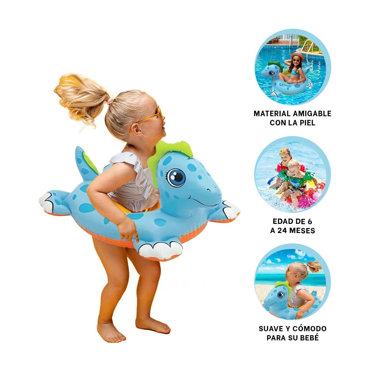 PACK9 FLOTADOR DIVERTIDO DE BEBES PARA VERANO DE CABALLO - 2