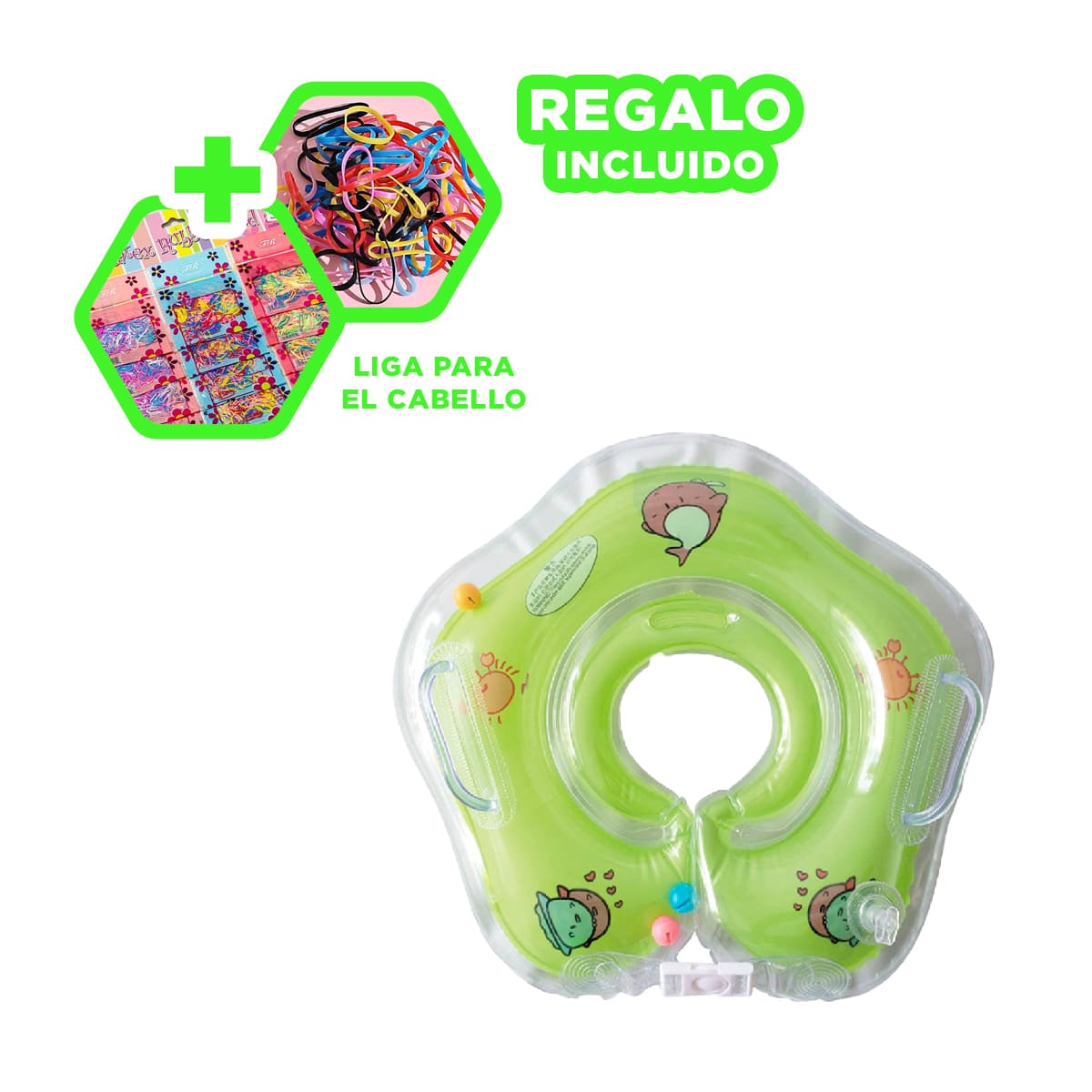 PACK9 BOYA PARA USAR EN LA PLAYA EN VERDE Y+LIGAS DE REGALO - 1