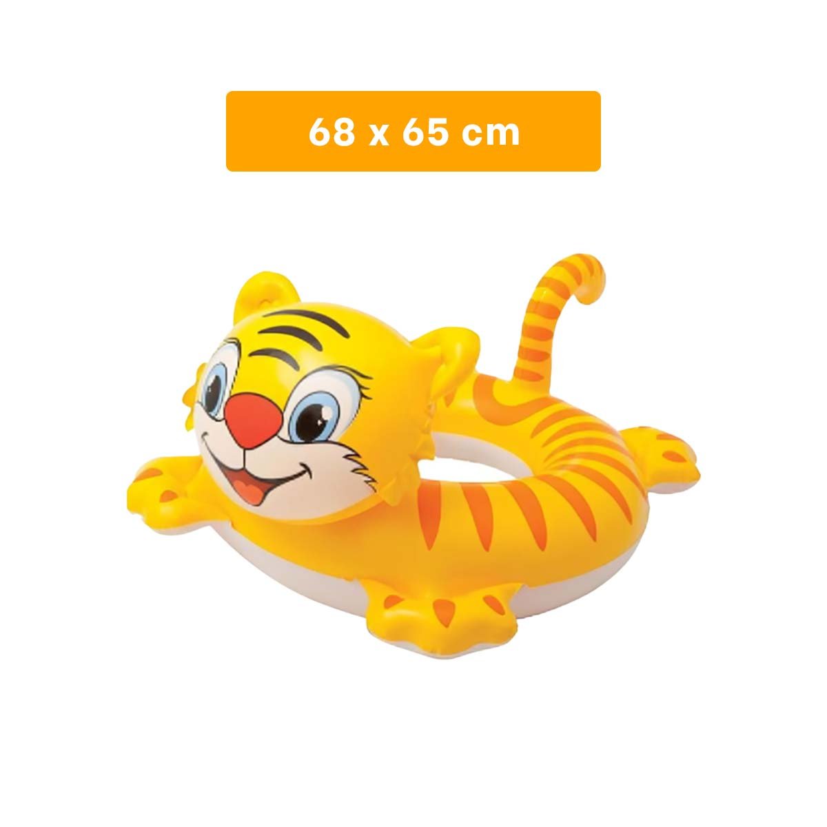 PACK6 ARO INFLABLE INFANTIL CON FORMA DE TIGRE Y ASA PARA BEBE PARA RELAJO Y+REGALO STICKER - 4