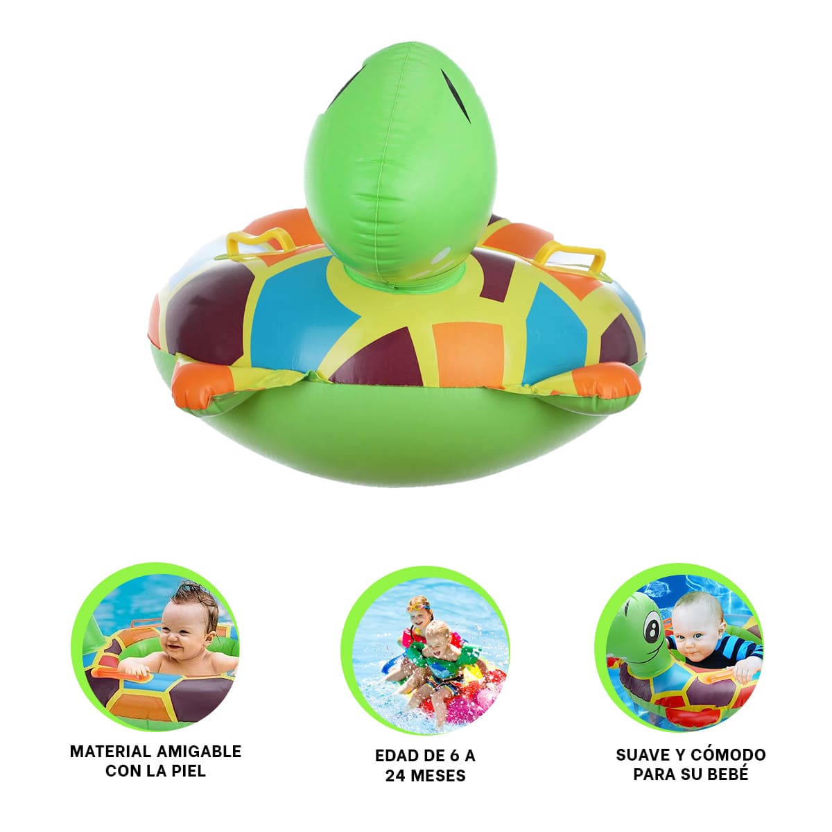 PACK9 FLOTADOR INFLABLE CHICO DE TORTUGA Y+PAPEL DE REGALO - 2