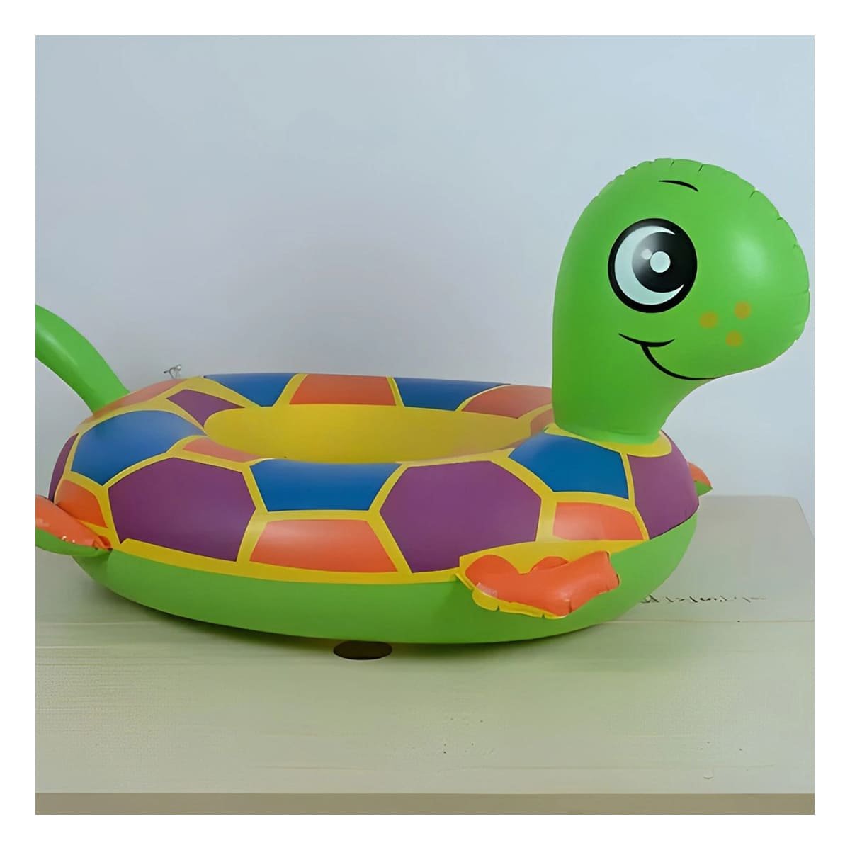 PACK4 COLLAR INFLABLE CON FORMA DE TORTUGA PARA BEBE PARA PISCINA EN CASA Y+PAPEL REGALO - 2