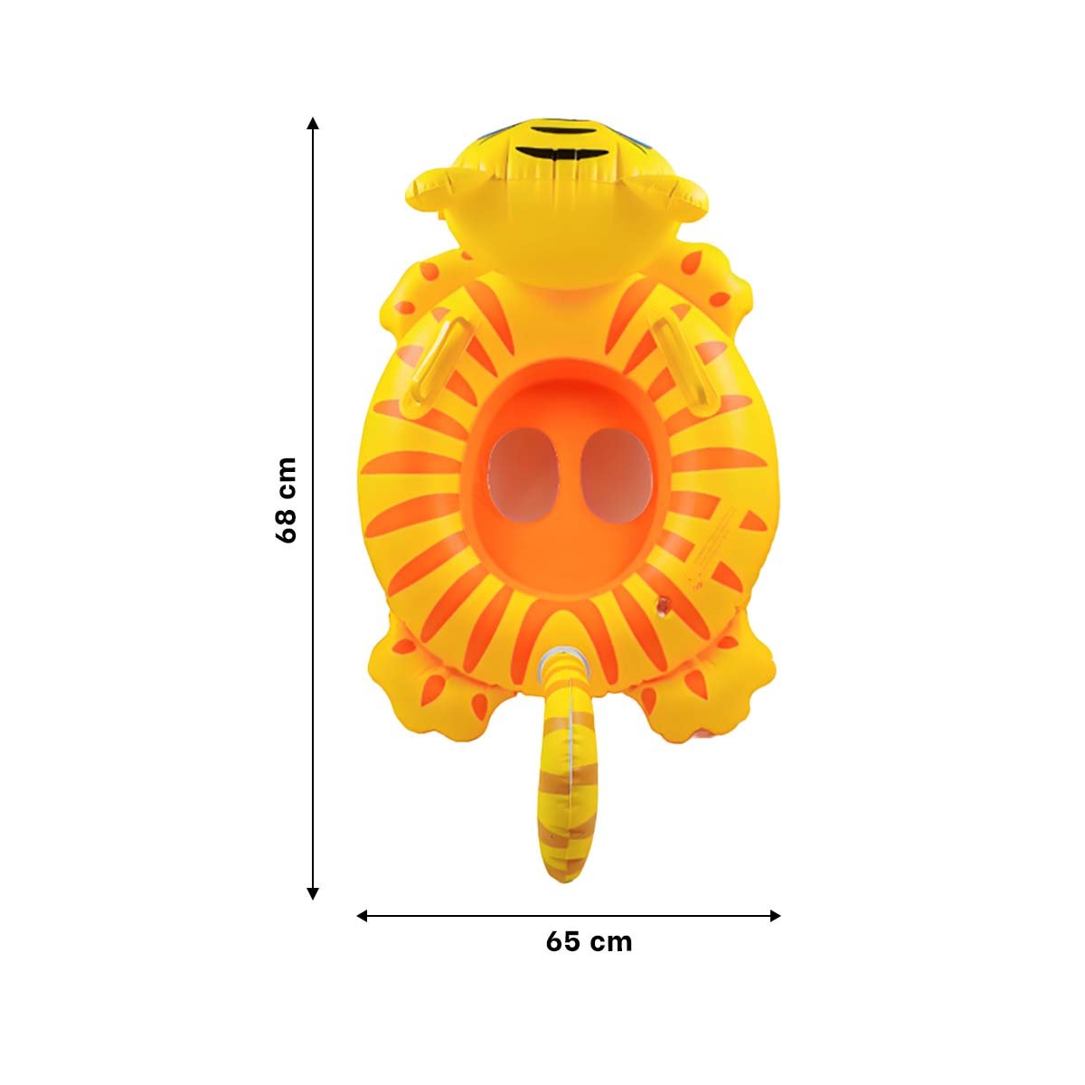 PACK4 FLOTADOR TIPO ANIMAL INFANTIL CON DISENO DE TIGRE Y ASA PARA BEBE PARA AGUA - 4
