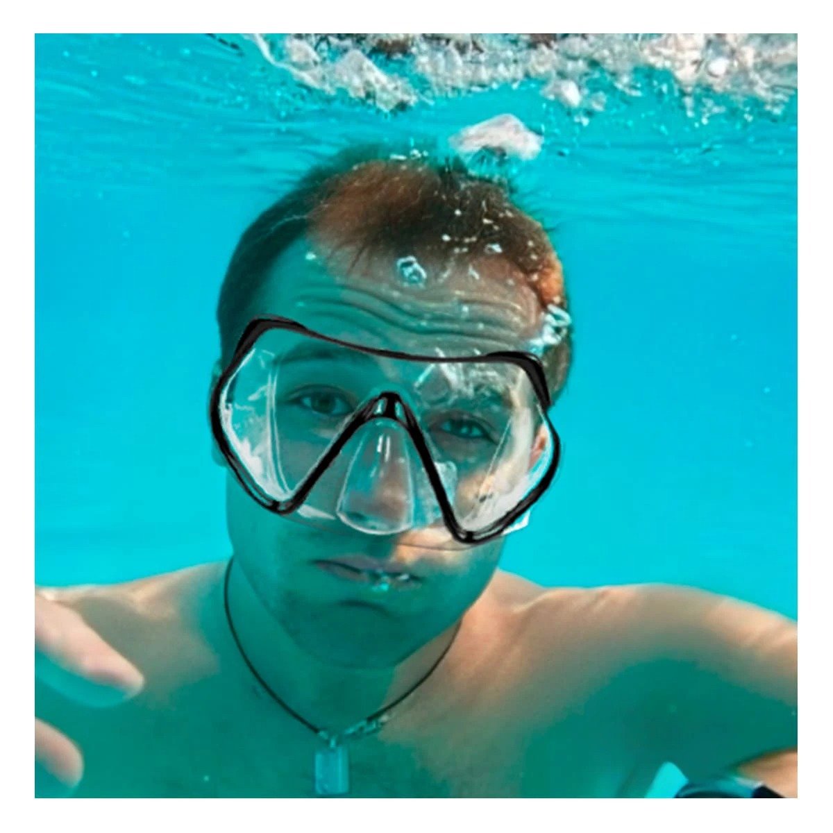 PACK4 LENTES ACUATICOS NEGRO CON VIDRIO NITIDO PARA USO SUBMARINO Y+REGALO STICKER - 3