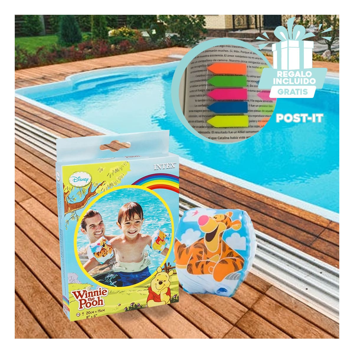 PACK12 FLOTADOR CON DISENO EN MULTICOLOR Y+REGALO AGENDITA - 1