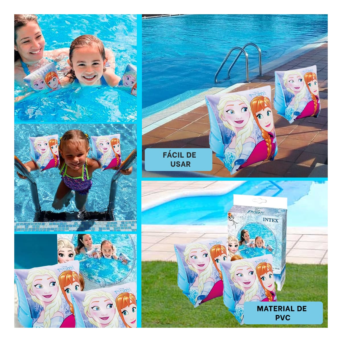 PACK5 FLOTADOR PARA NINOS EN CELESTE Y+PAPEL DE REGALO - 2