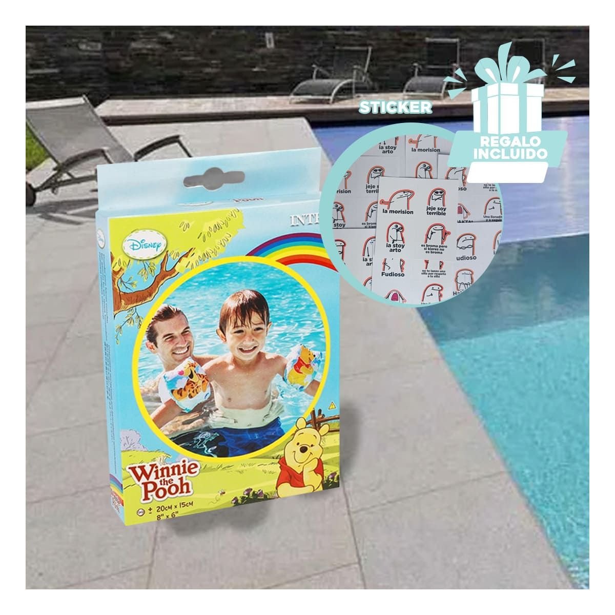ELEMENTO INFLABLE INFANTIL PARA FLOTACION ESTABLE Y+REGALO STICKER - 1