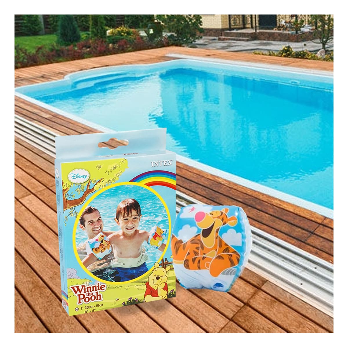 PACK5 FLOTADOR DE BRAZOS MULTICOLOR Y+BANDERITAS ADHESIVAS - 1