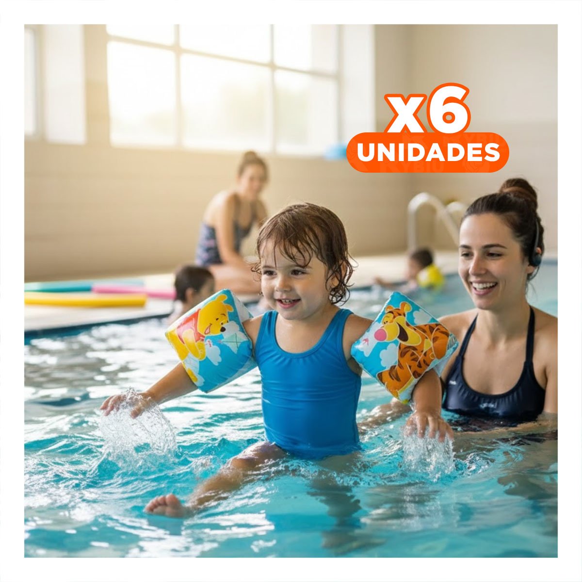 PACK6 ARTICULO ACUATICO PARA PISCINA CON USO INFANTIL Y+REGALO STICKER - 1