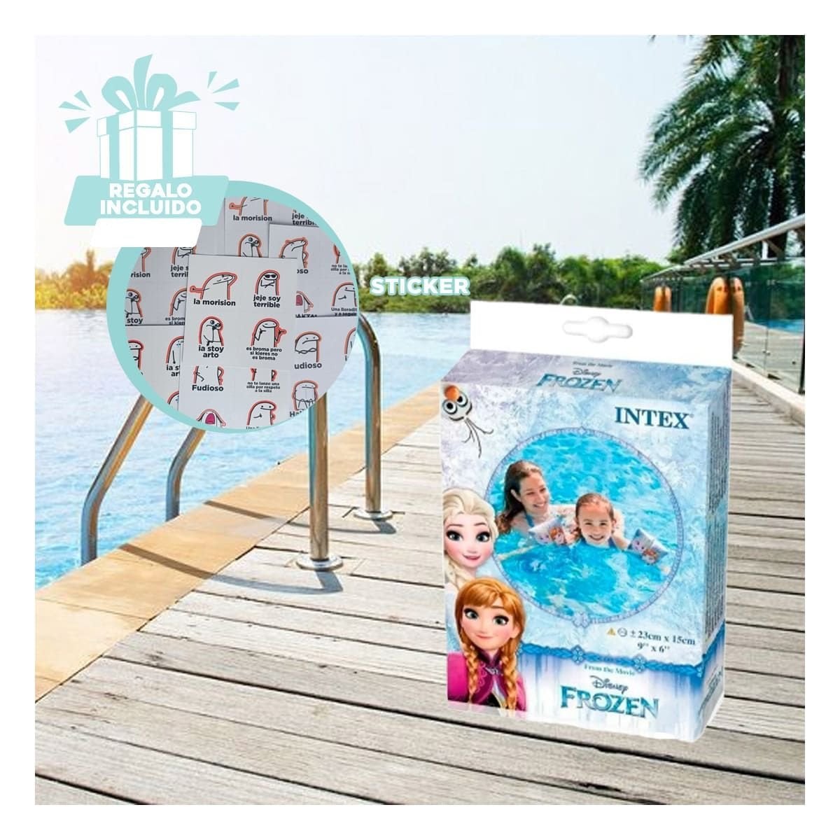 ELEMENTO INFLABLE INFANTIL PARA FLOTACION ESTABLE Y+REGALO STICKER - 1