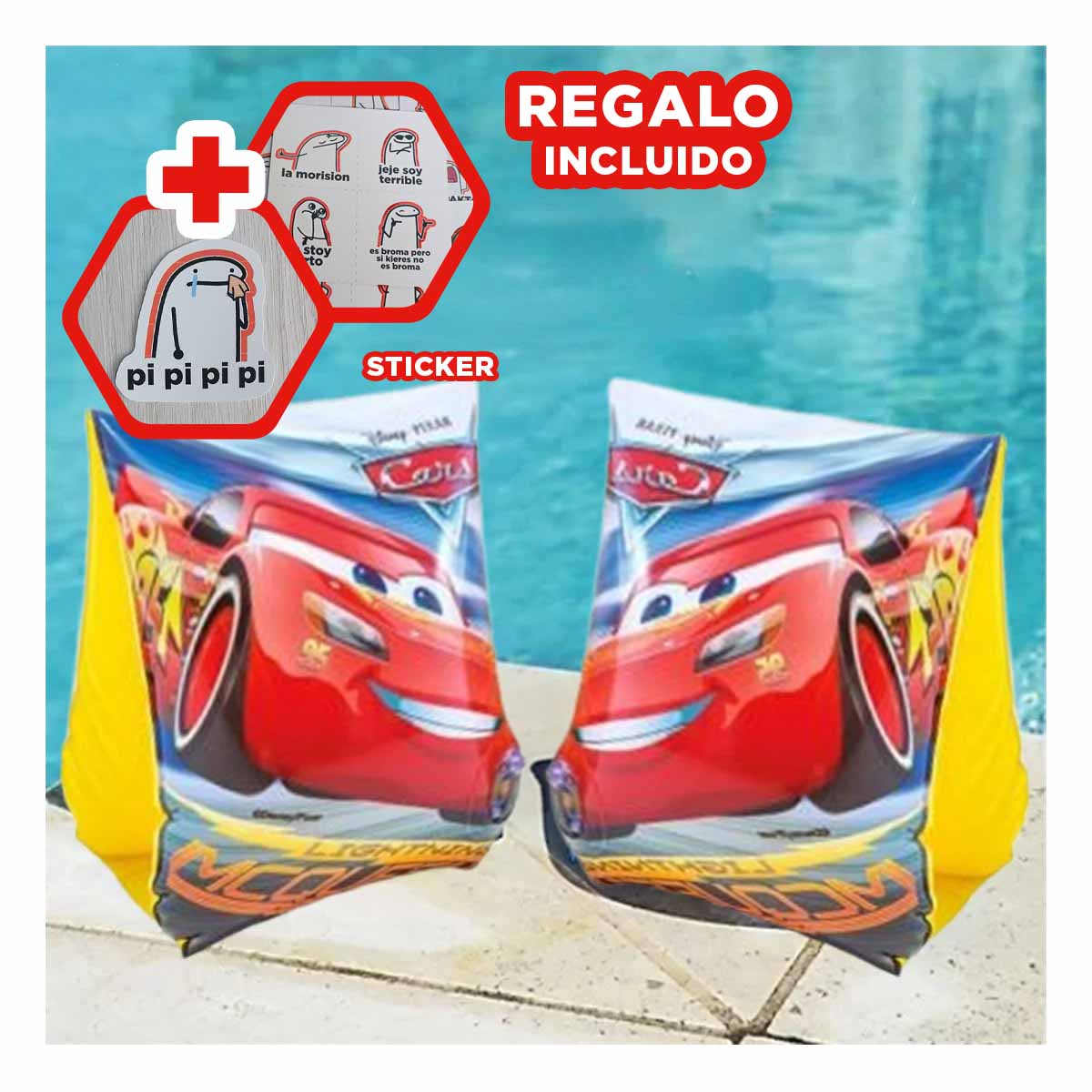 PACK5 FLOTADOR CON DISENO 23X15CM CARRO Y+REGALO AGENDITA - 1