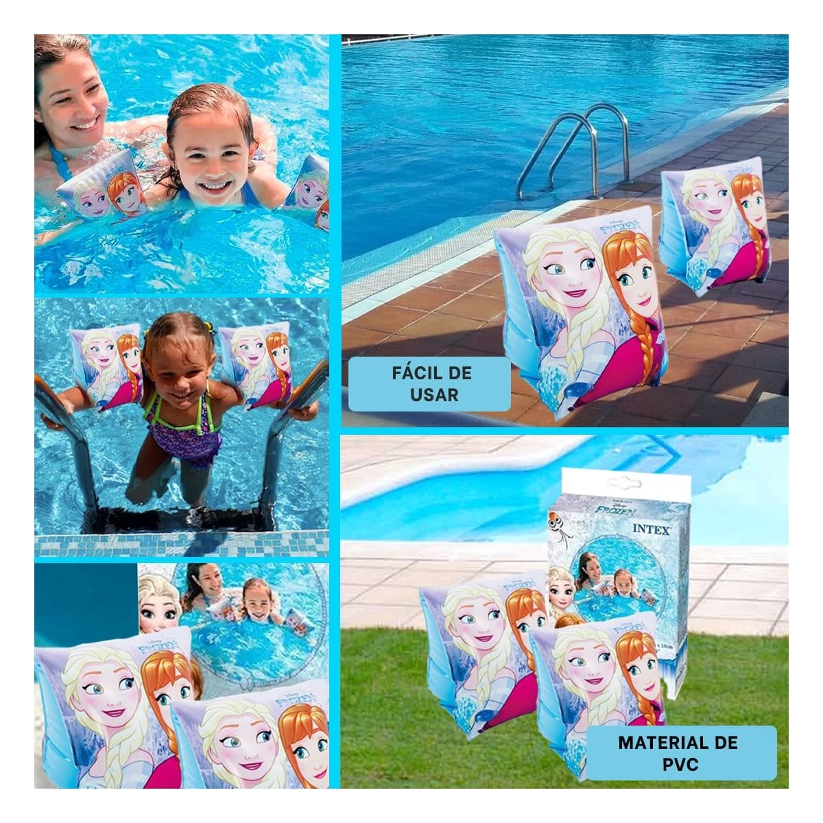 PACK4 ELEMENTO FLOTANTE PARA PISCINA CON DISENO INFANTIL Y+REGALO STICKER - 2