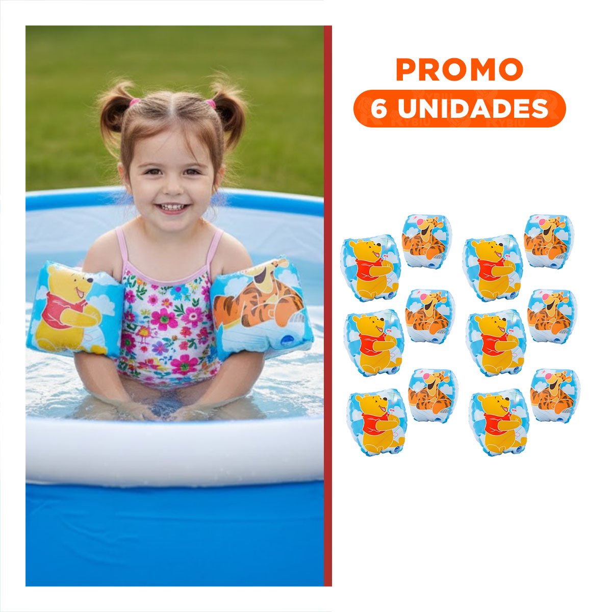 PACK6 ACCESORIO INFLABLE PARA NINOS EN ESPACIOS ACUATICOS - 1