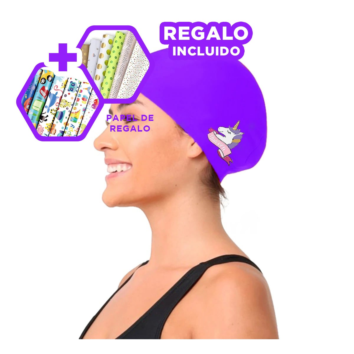 PACK6 CUBRECABELLO ERGONOMICO EN ROSADO Y+LIGAS DE REGALO - 1