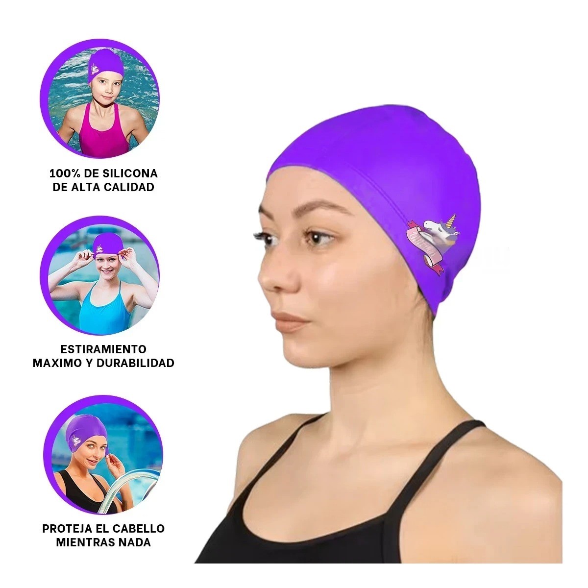 PACK6 CUBRECABELLO ERGONOMICO EN ROSADO Y+LIGAS DE REGALO - 2