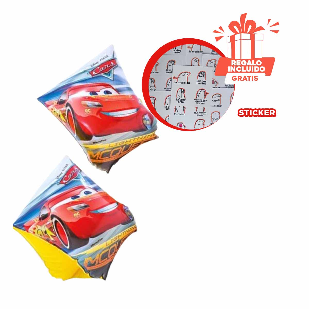 PACK4 SALVAVIDAS VERSATIL DE 23X15CM CARRO Y+LIGAS DE REGALO - 1