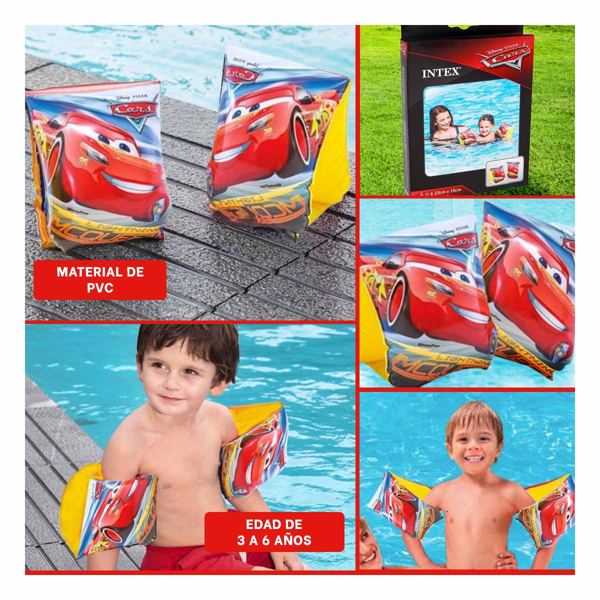 PACK4 SALVAVIDAS VERSATIL DE 23X15CM CARRO Y+LIGAS DE REGALO - 4