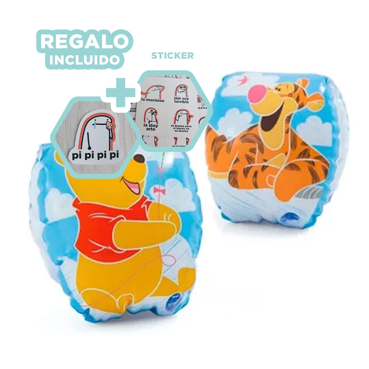 PACK4 SALVAVIDAS VERSATIL EN MULTICOLOR Y+LIGAS DE REGALO - 1