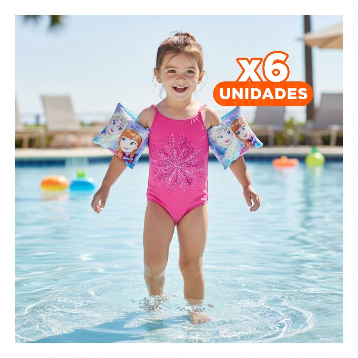 PACK6 ARTICULO ACUATICO PARA PISCINA CON USO INFANTIL Y+REGALO STICKER - 1
