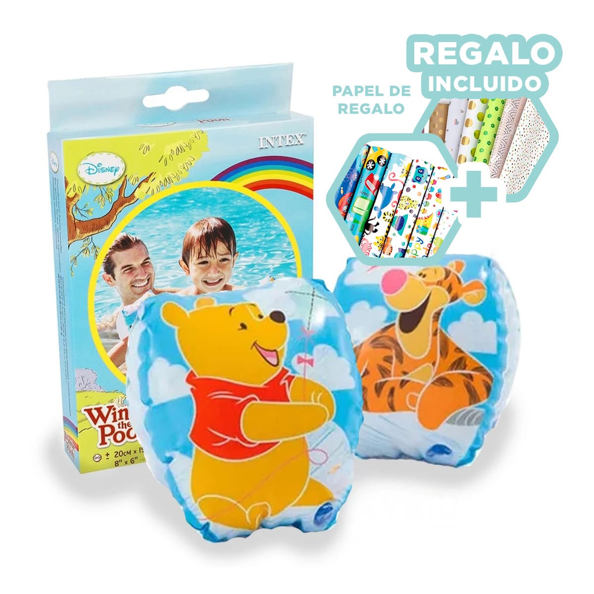 PACK6 SALVAVIDAS VERSATIL EN MULTICOLOR Y+LIGAS DE REGALO - 1
