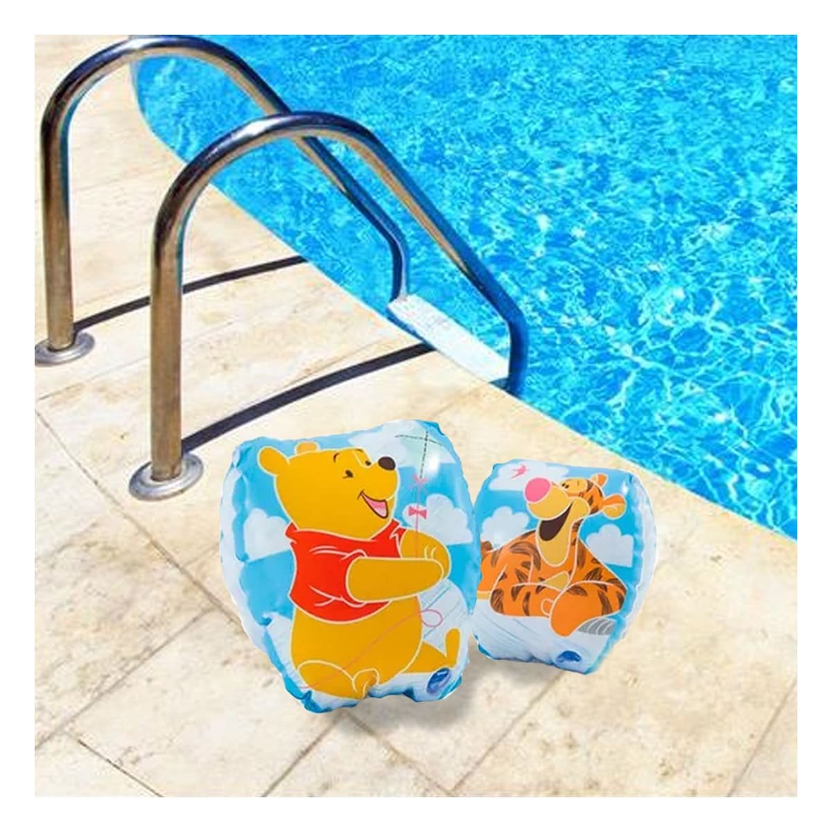 PACK12 BRAZALETES INFLABLES PARA RECREACION ACUATICA Y+REGALO STICKER - 3