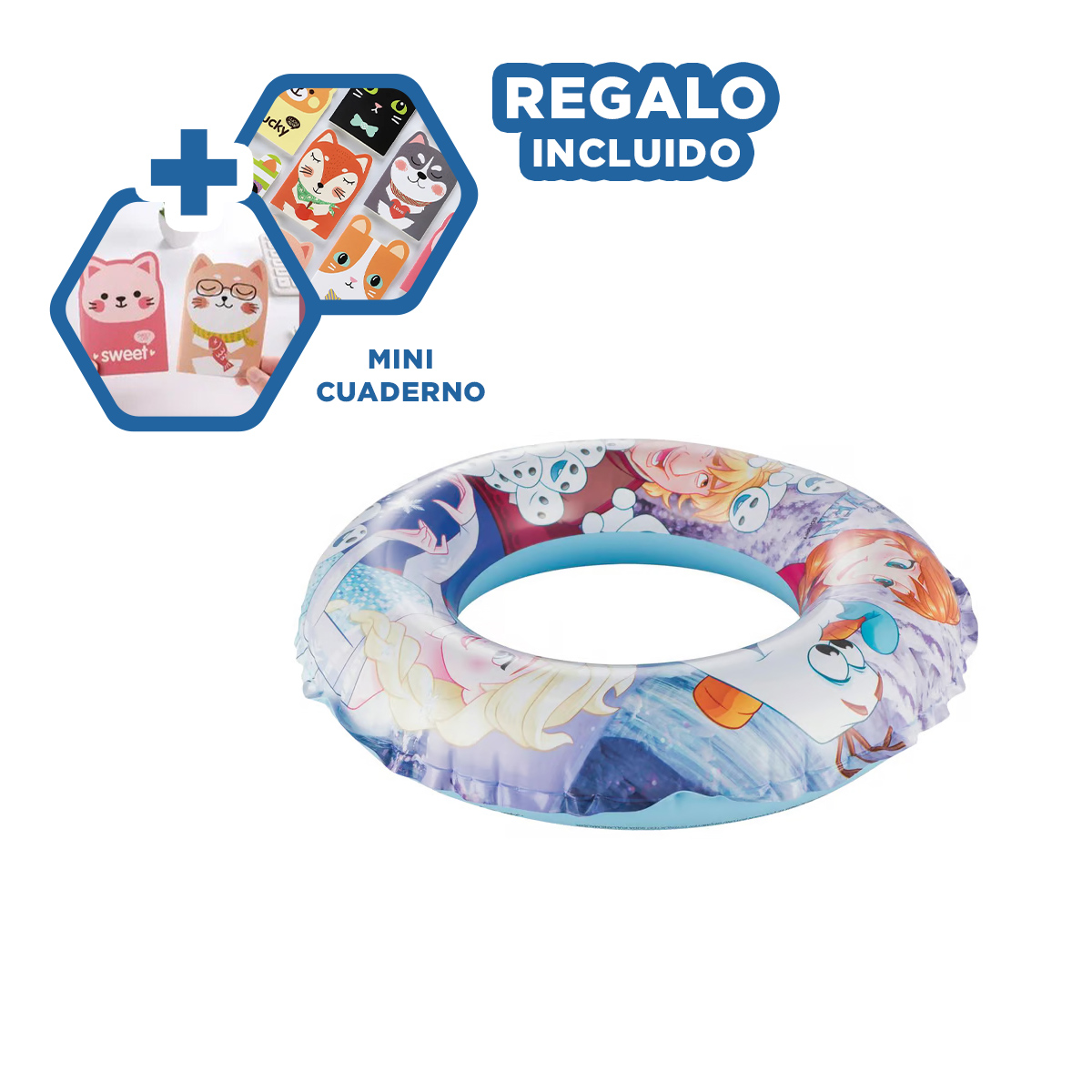 PACK9 FLOTADOR ARO PARA NINOS CON DISENO DE PRINCESA 51CM - 1