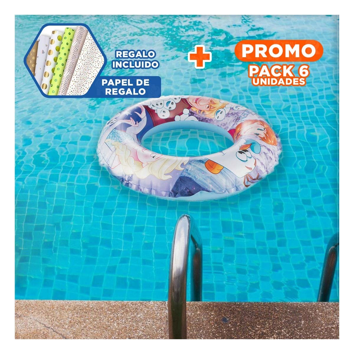 PACK6 ACCESORIO PRACTICO PARA APRENDIZAJE DE NATACION EN PISCINA Y+PAPEL REGALO - 1