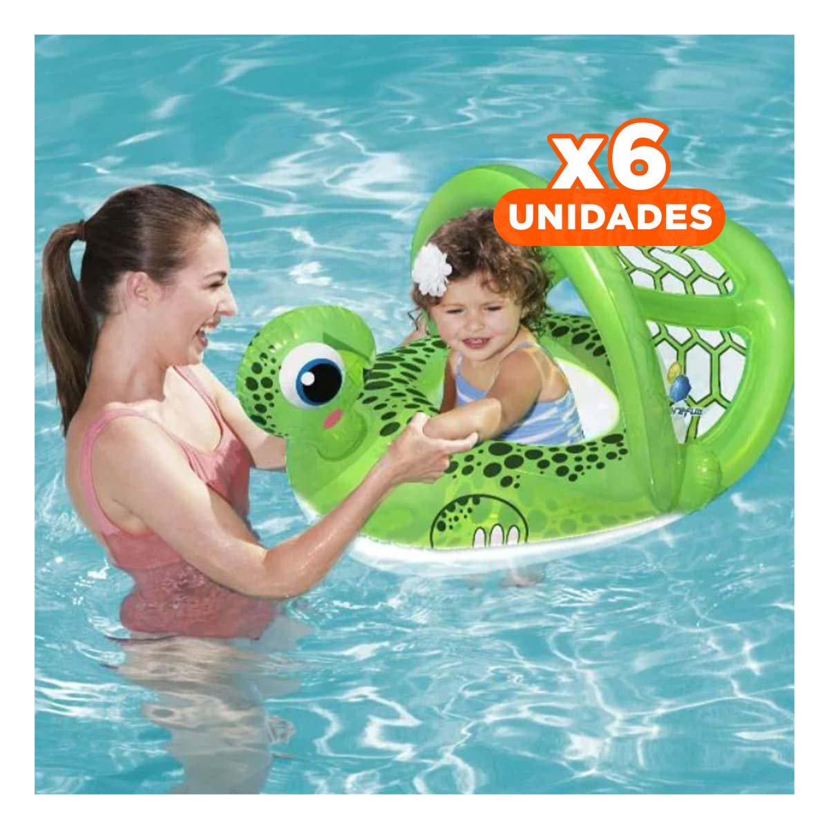 PACK6 FLOTADOR INFANTIL PARA USO RECREATIVO Y SEGURO EN AGUA Y+REGALO STICKER - 1