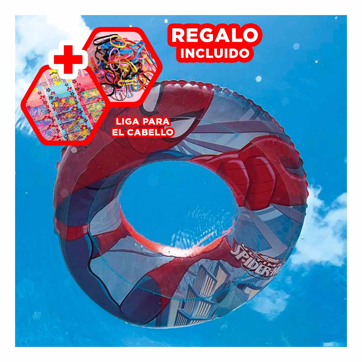 PACK12 FLOTADOR DINAMICO EN ARANA Y+BANDERITAS ADHESIVAS - 1