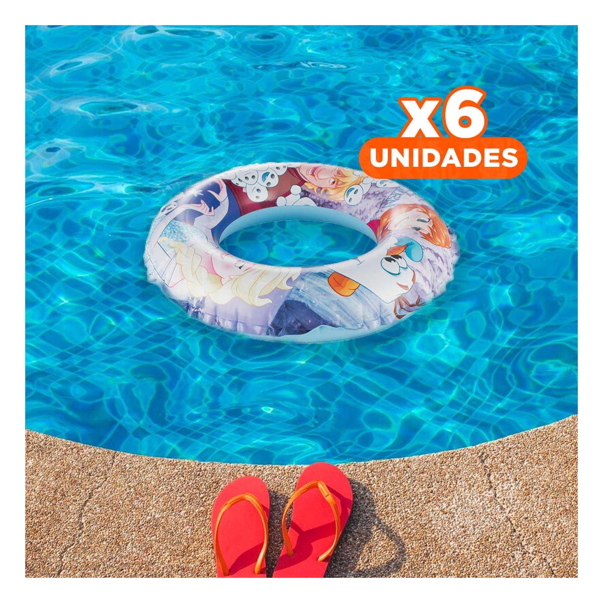 PACK6 FLOTADOR INFANTIL PARA USO RECREATIVO Y SEGURO EN AGUA Y+REGALO STICKER - 1