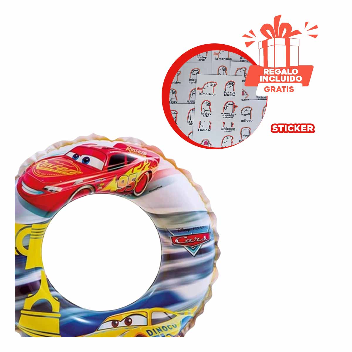 PACK9 FLOTADOR PARA NINOS DE 23X15CM CARRO Y+PAPEL DE REGALO - 1