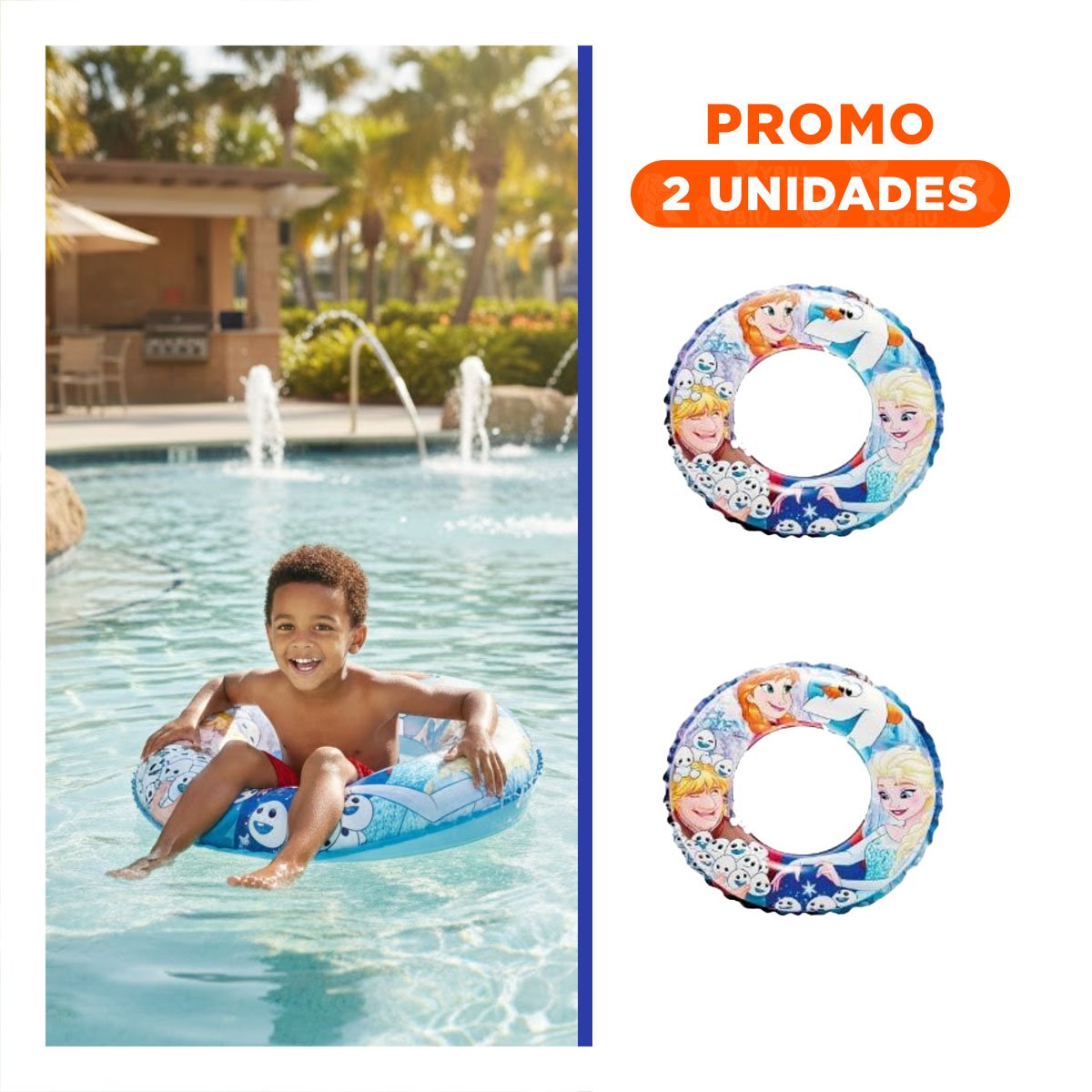 PACK2 FLOTADOR ARO PARA DIVERSION ACUATICA Y SEGURIDAD - 1