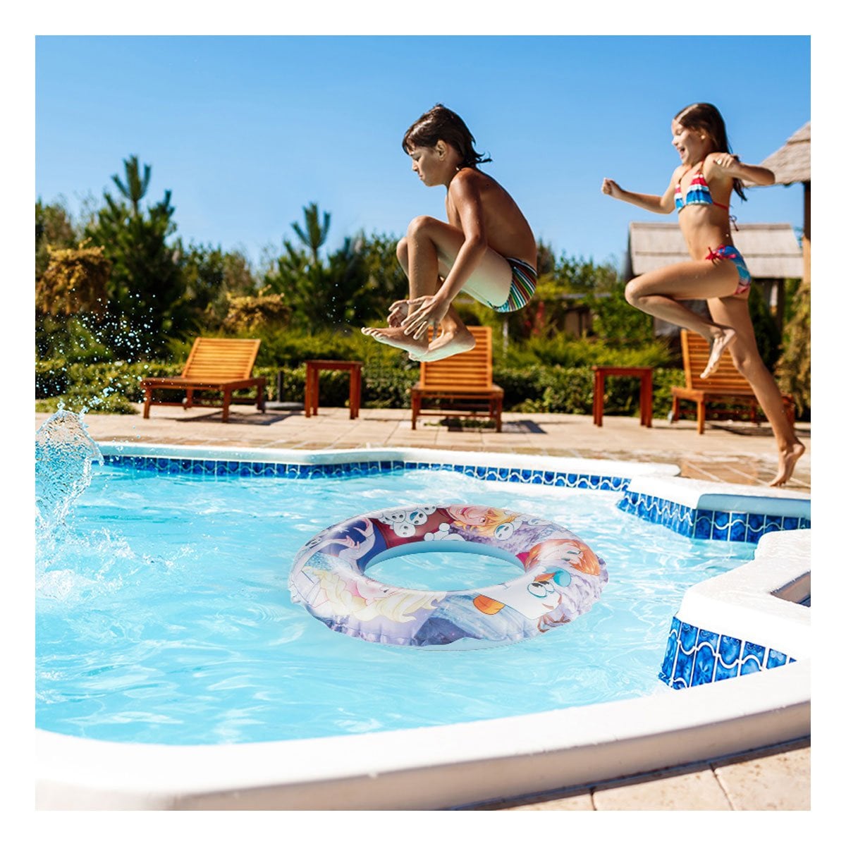 FLOTADOR REDONDO INFANTIL PARA DIVERSION EN PISCINA Y+REGALO STICKER - 2