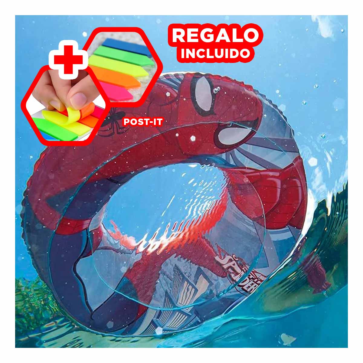 PACK12 FLOTADOR LIVIANO EN FORMA ARANA Y+REGALO AGENDITA - 1