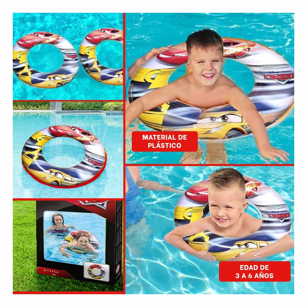 PACK12 IMPLEMENTO ACUATICO CIRCULAR PARA PISCINA Y RECREACION Y+PAPEL REGALO - 2